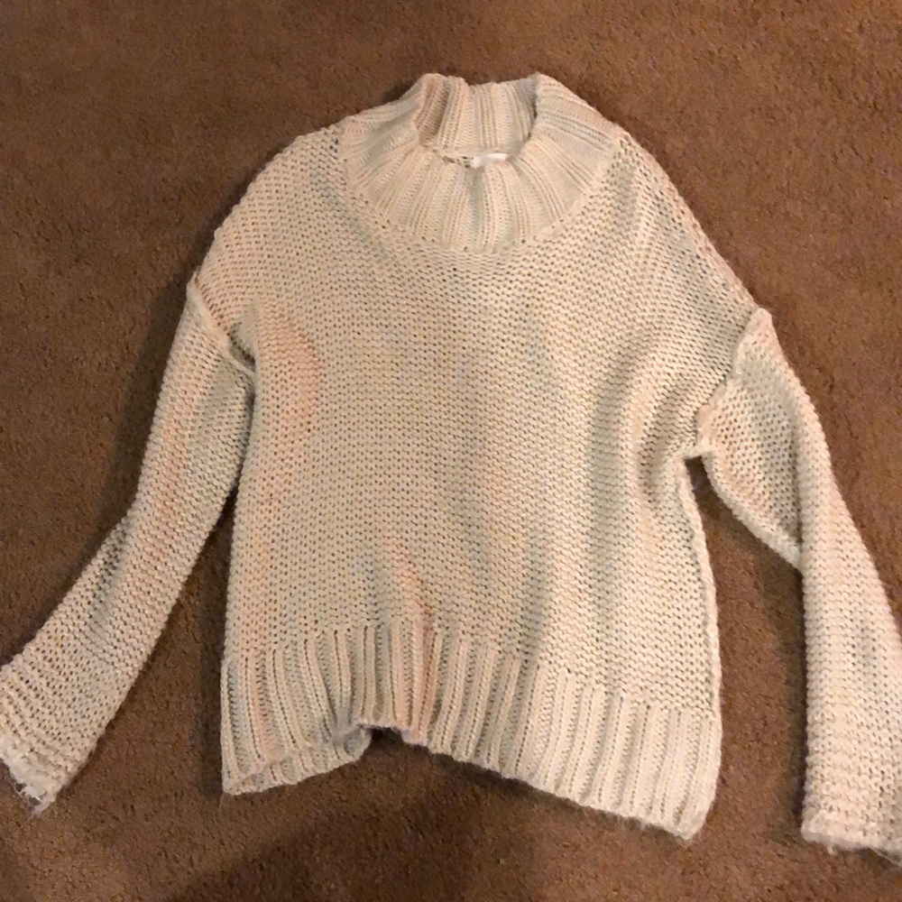 High neck sweater- cream